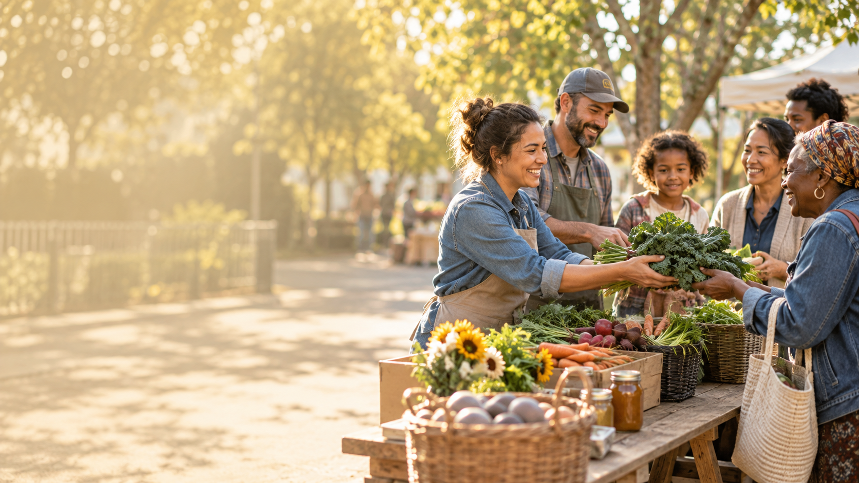 A team sharing the fruits of growth with its community