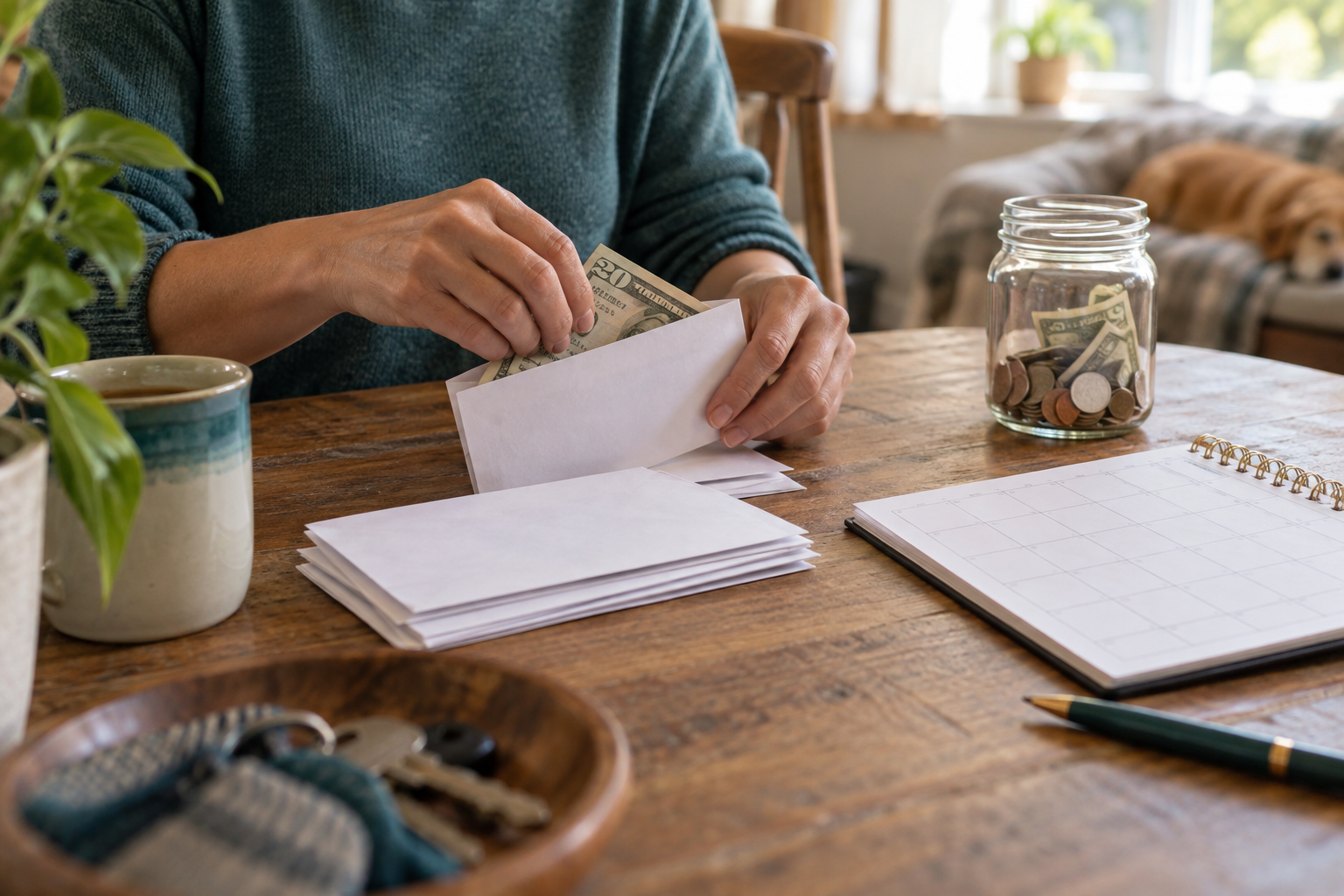 A simple household emergency fund and planning system creating breathing room